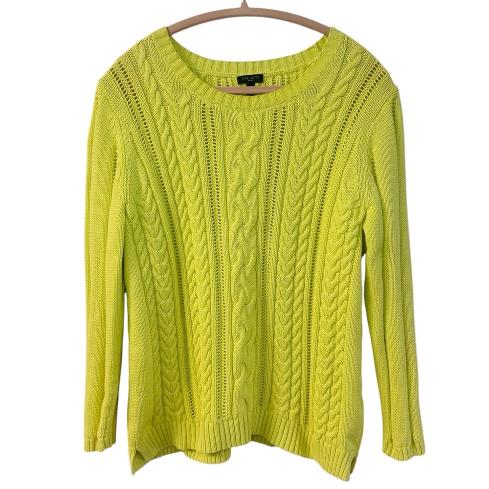 TALBOTS YELLOW KNIT SWEATER
